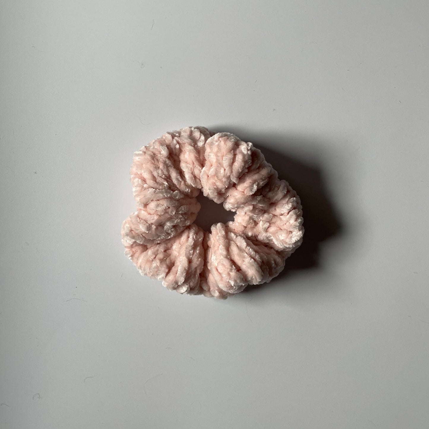 Velvet Scrunchie- Light Pink