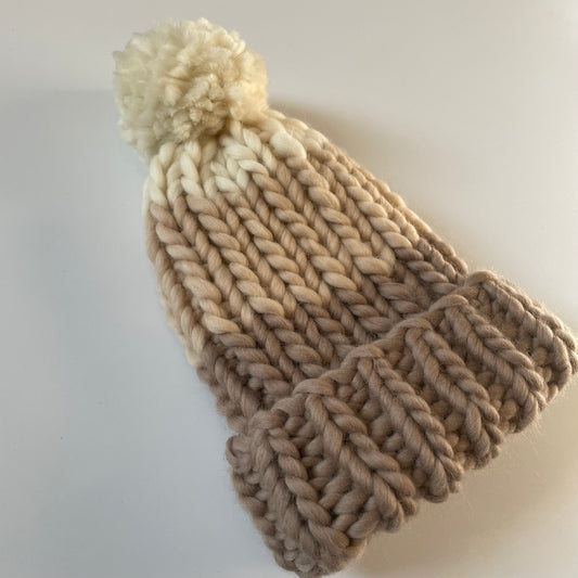 The Frank | Lux Collection | Taupe, sand and natural with matching pom pom