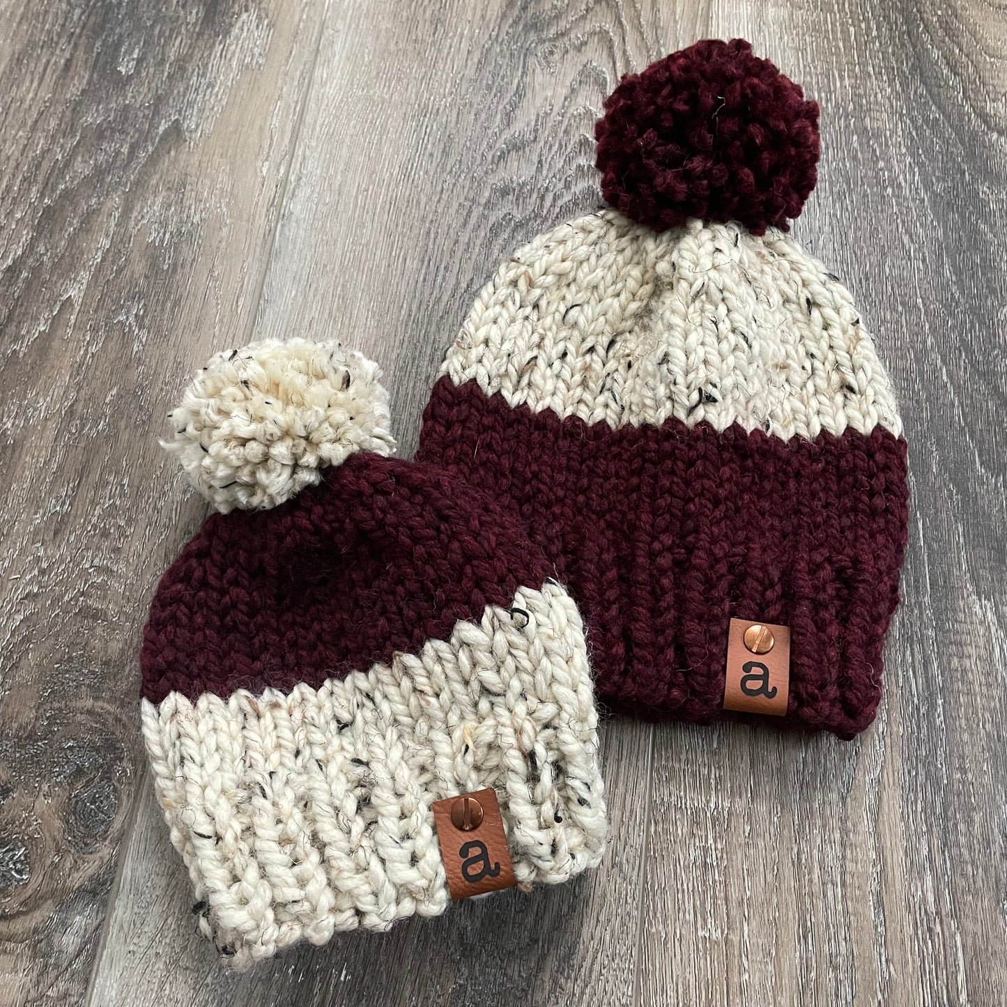 “The Helen” beanie | wool/acrylic blend | matching yarn pom pom