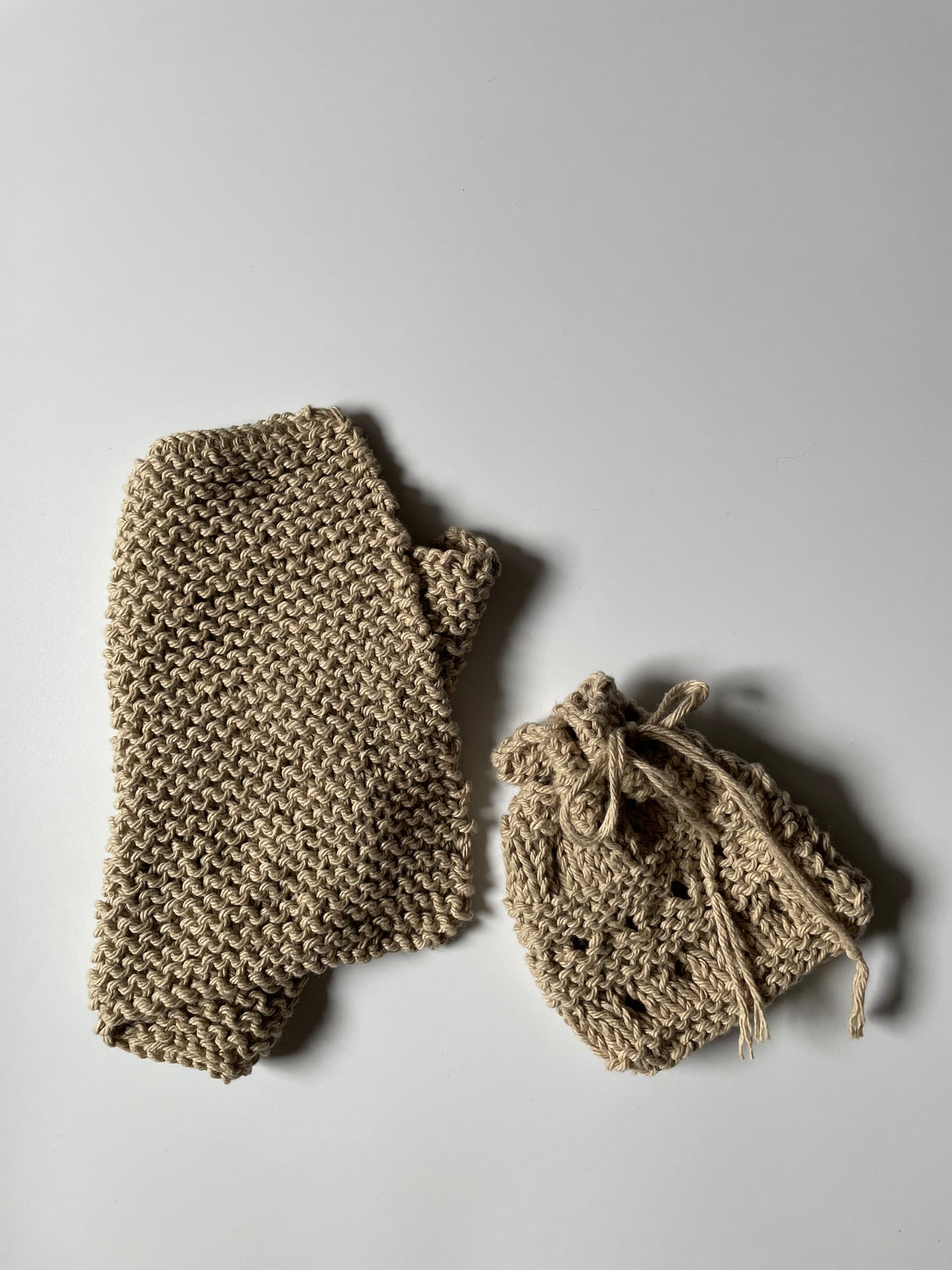 Hand Knit Cotton Washcloth